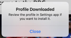 When the download completes you will be told to visit the Settings App